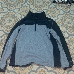 Prana grey half zip sweater